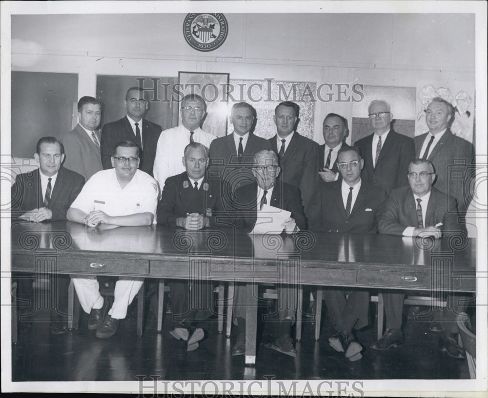 1966 Press Photo Radiological Monitoring Program Participants. - Historic Images