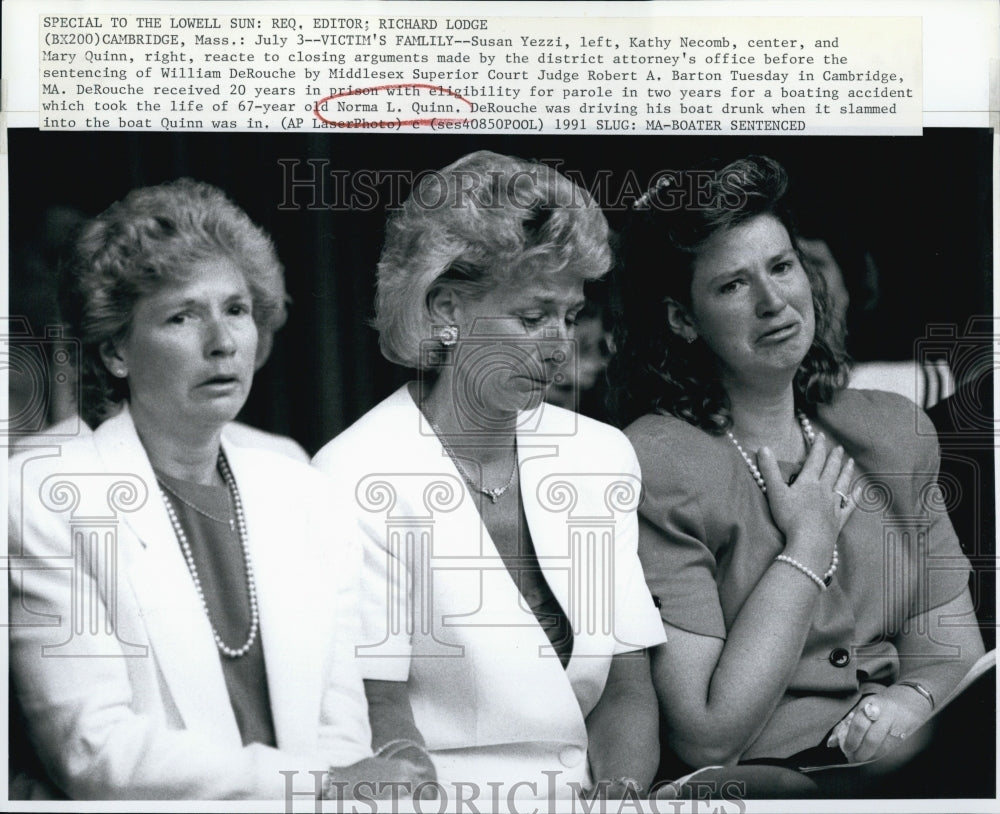 1991 Susan Yezzi, Kathy Necomb and Norma Quinn in Court - Historic Images