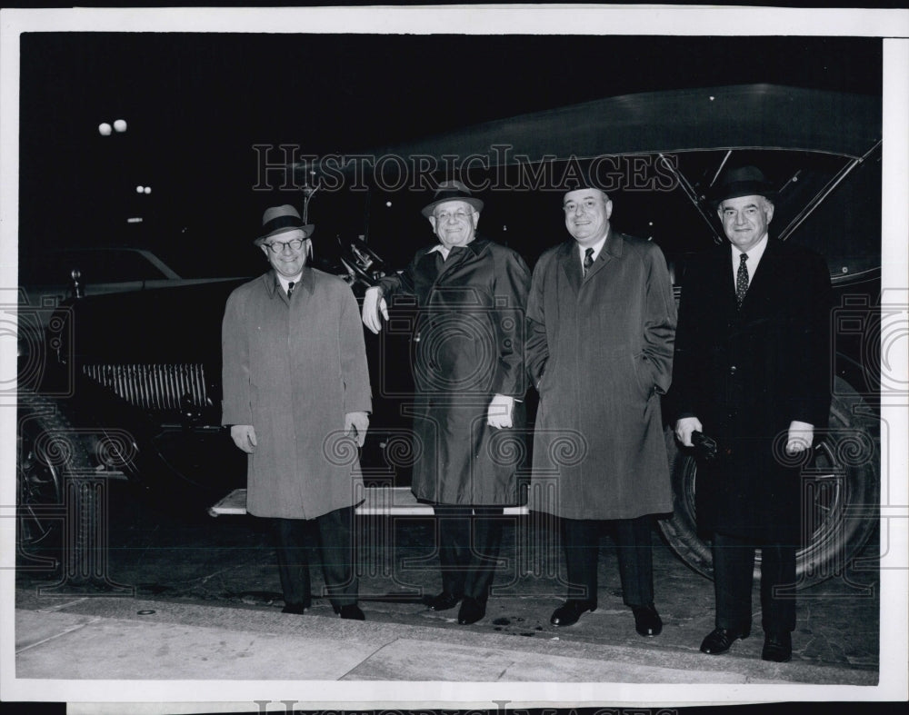 1965 Press Photo Gannon, Rabb, Executives of Stop &amp; Shop, Inc. at the Sheraton - Historic Images