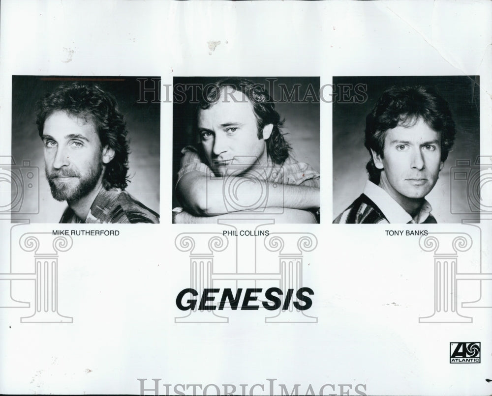 1995 Rutherford, Collins, Banks of &quot;Genesis&quot; - Historic Images