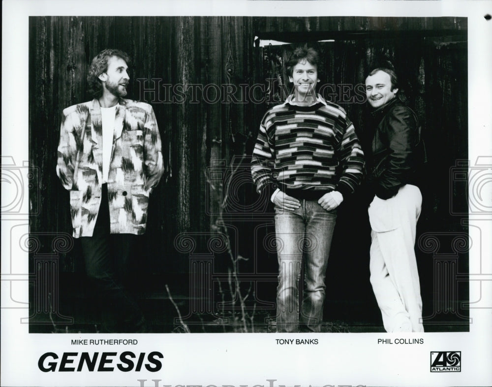 Press Photo Rutherford, Collins, Banks of "Genesis" - Historic Images