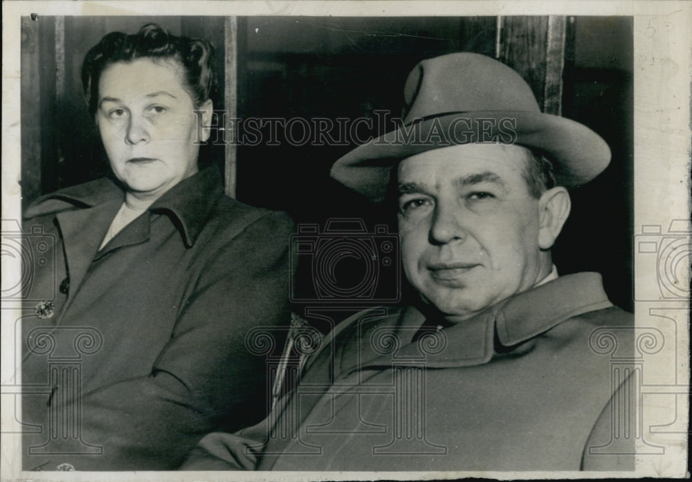 1954 Press Photo Ambassador Nikolai Generalov &amp; Wife Red Envoy From Australia - Historic Images