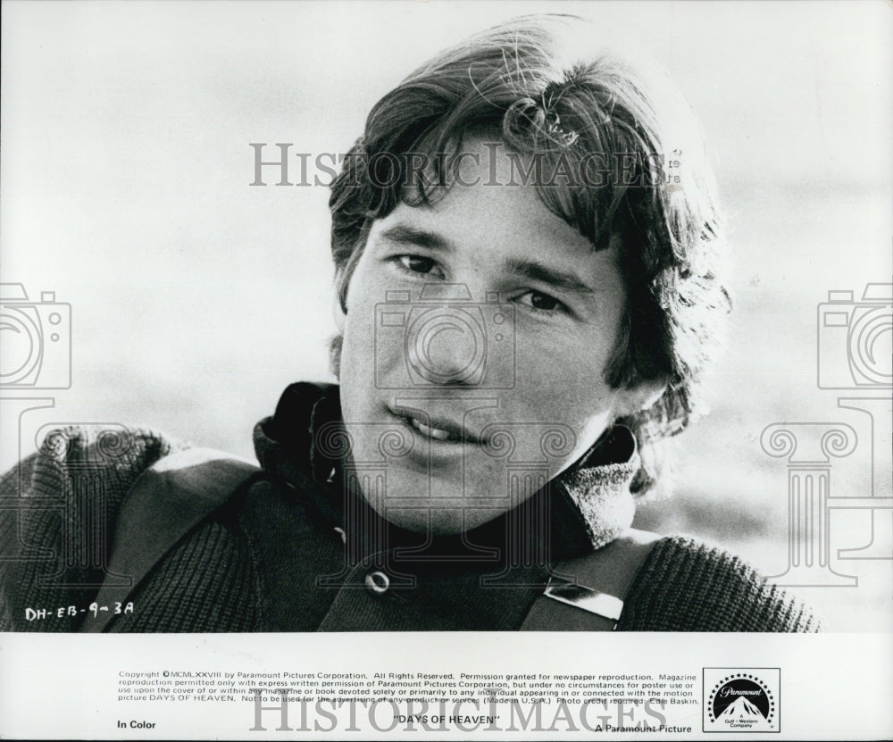 1978 Press Photo Actor Richard Gere In &quot;Days Of Heaven&quot; - Historic Images