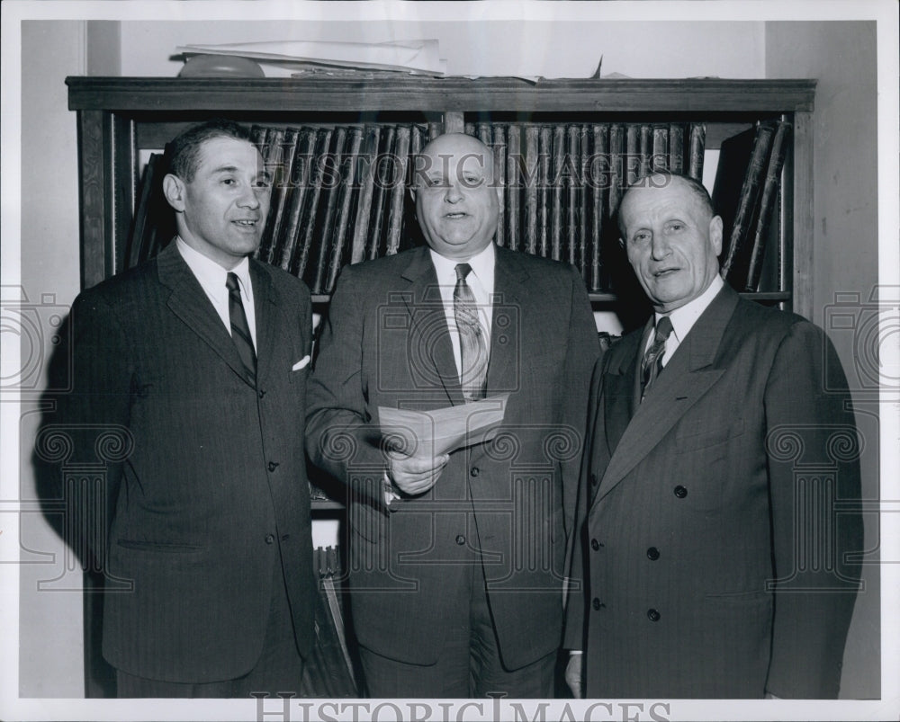 Press Photo Edward Gerber,Edward Teplow,Max Okin Celebrates Israel&#39;s Anniversary - Historic Images