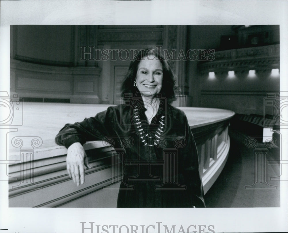 1991 Press Photo Colleen Dewhurst Canadian-American. - Historic Images