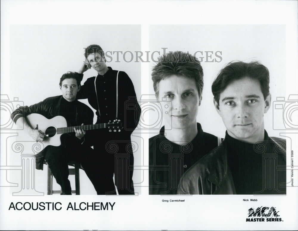 Press Photo Carmichael and Webb of "Acoustic Alchemy" - Historic Images