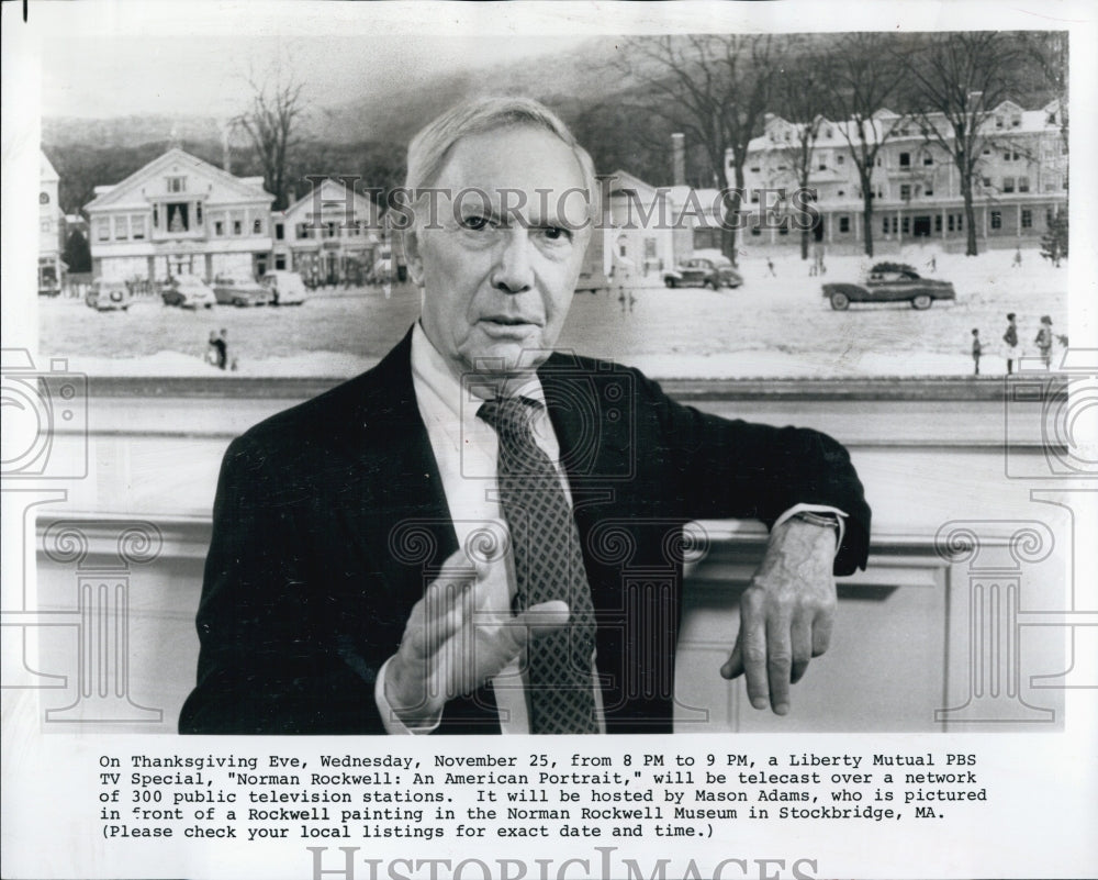 Press Photo Mason Adams Hosts "Norman Rockwell: An American Portrait" - Historic Images