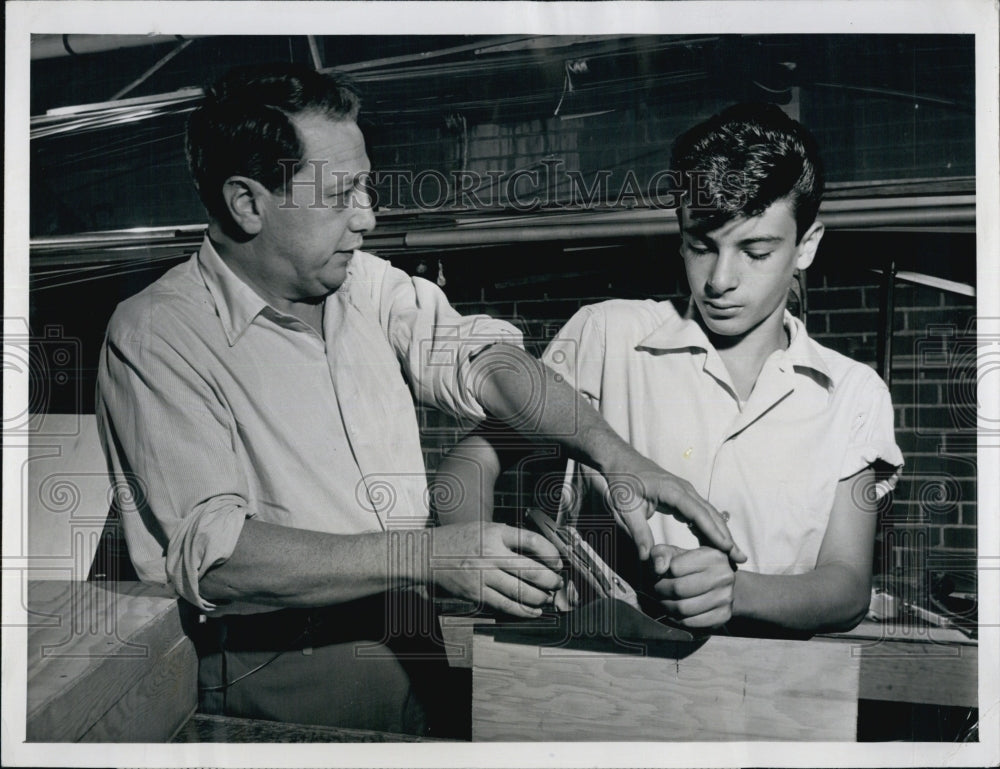 1956 Press Photo Luther Adler and Pat Disimone in &quot;Studio One Summer Theater&quot;. - Historic Images