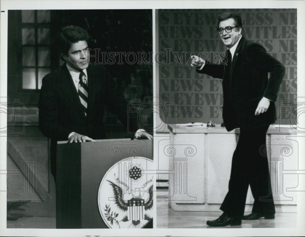 1981 Press Photo Steve Allen Comedy Hour TV Show Impersonator Rich Little - Historic Images