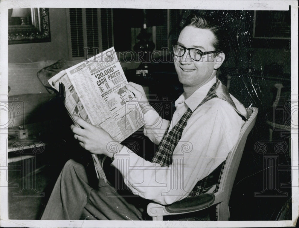 1956 Tonight Show Host Steve Allen TV Listings Newspaper - Historic Images