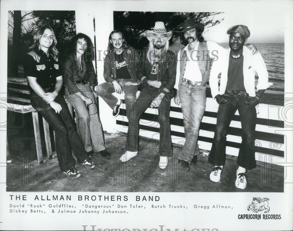 1978 Press Photo The Allman Brothers Band - Historic Images