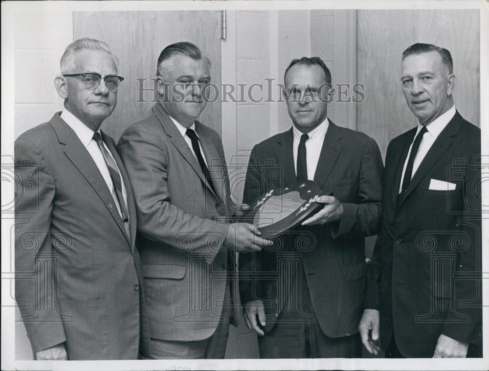 1964 Press Photo Herald-Traveler Corporation George Akerson Edmund Seaquist - Historic Images