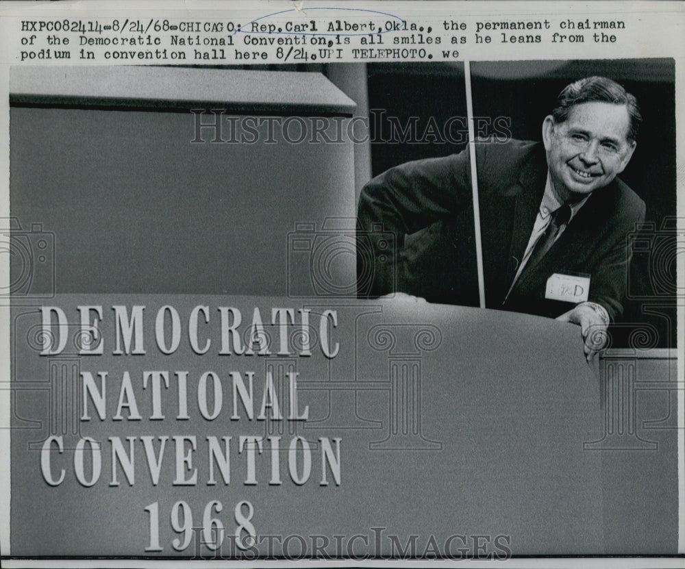 1968 Rep. Carl Albert at Democratic National Convention - Historic Images