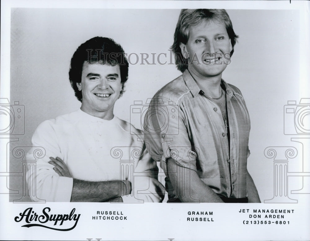 Press Photo Russell Hitchcock &amp; Graham Russell of Air Supply - Historic Images