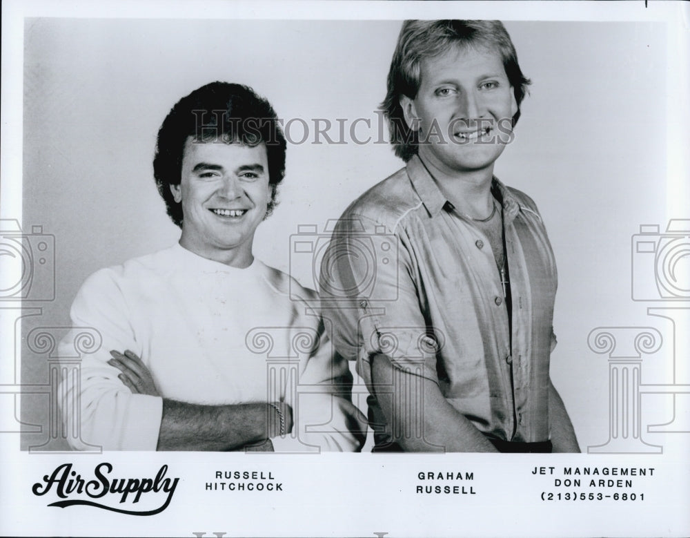 Press Photo Russell Hitchcock & Graham Russell of Air Supply - Historic Images