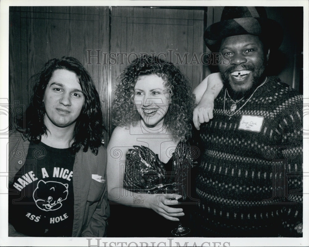 1989 Press Photo Yukki Gipe of Bullet La Volta, Didi Stewart &amp; Bruce Clark - Historic Images