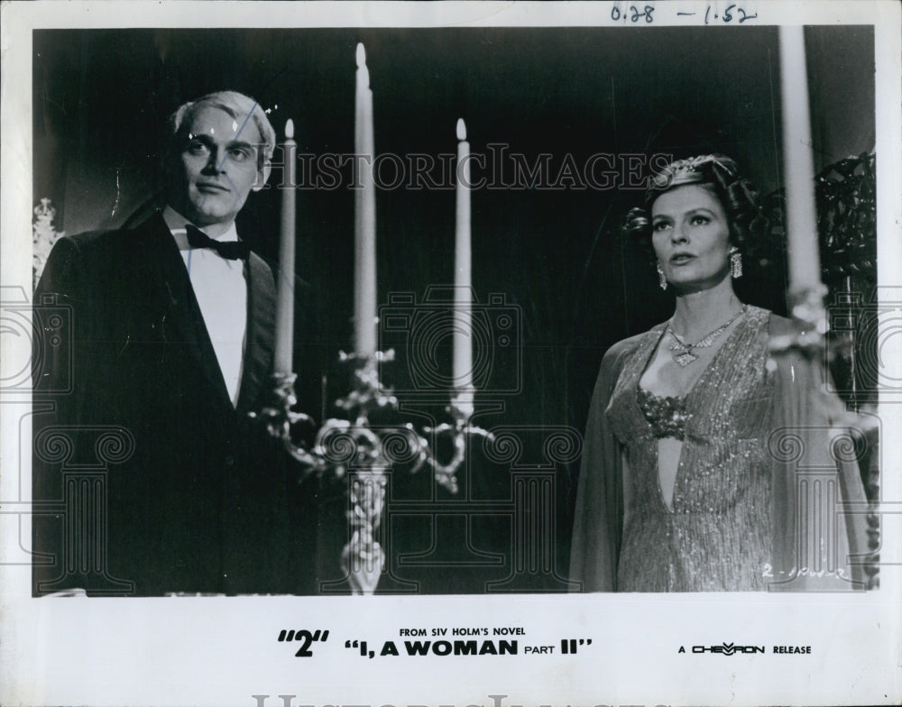 1968 Press Photo Actor Lars Lunde Gio Petre Movie 2 I A Woman Part II - Historic Images