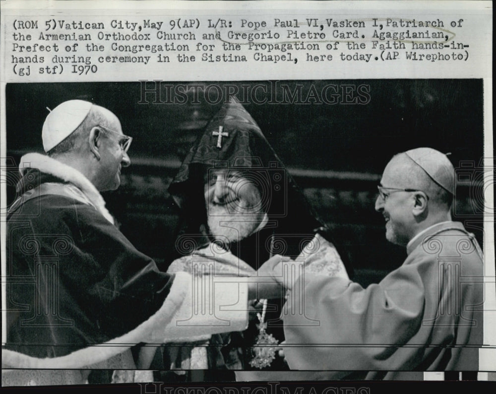 1970 Press Photo Pope Paul VI - Historic Images