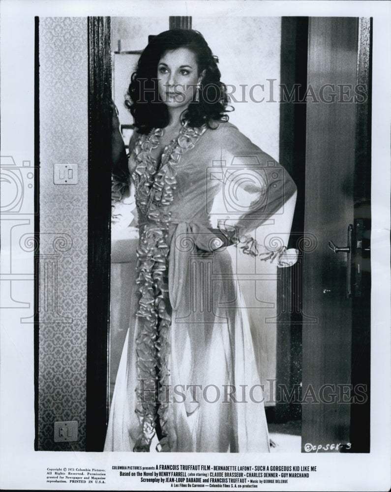 1979 Press Photo Actress Bernadette LaFont in &quot;Such a Gorgeous Kid Like Me&quot; - Historic Images