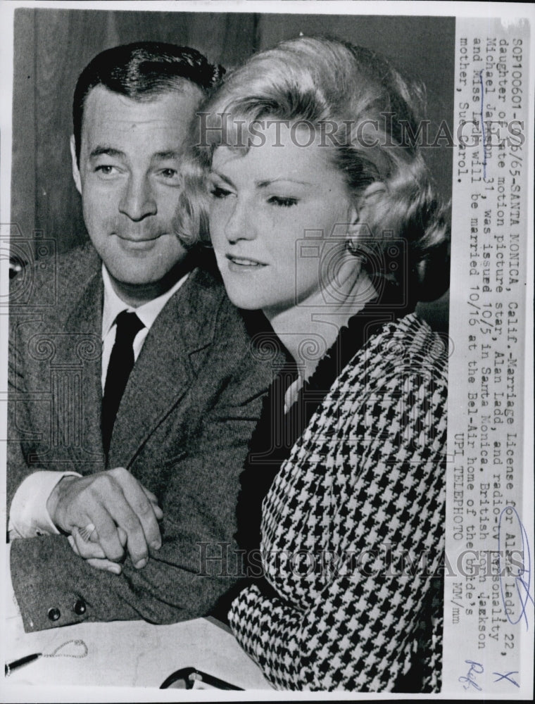 1965 Press Photo Alana Ladd, daughter of star Alan Ladd,get a marriage license. - Historic Images