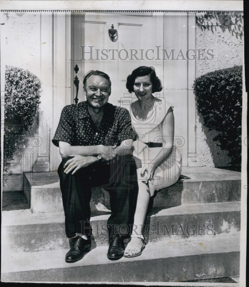 1952 Tobacco Heir J.Reynold with his wife Mrs.Murial Greenough.-Historic Images