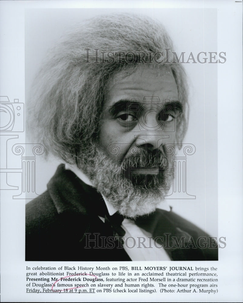 Fred Morsell stars in "Presenting Mr. Frederick Douglass"-Historic Images