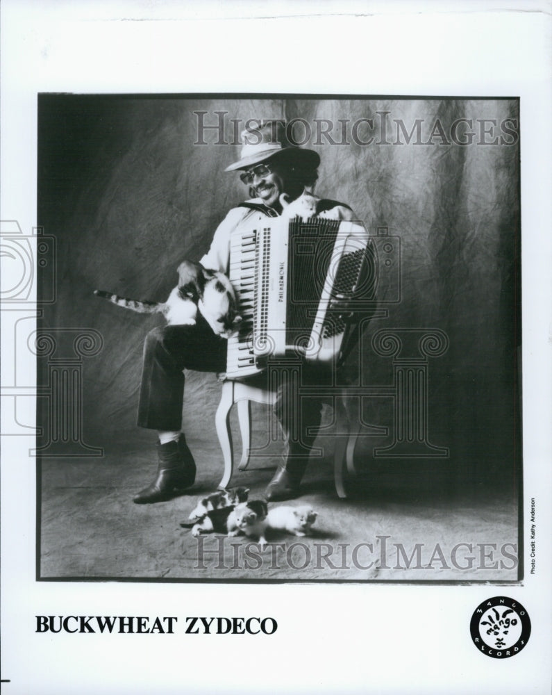 American accordionist and zydeco musician Buckwheat Zydeco-Historic Images