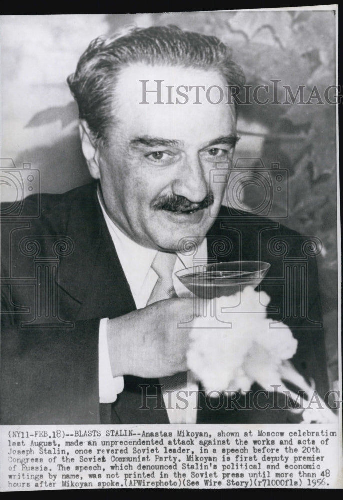 1956 Soviet Premier Anastas Mikoyan Denounced Stalin in Speech-Historic Images