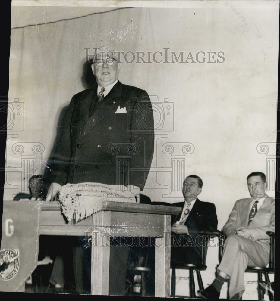 1954 Gov. Albert Ladner at Town Hall Meeting-Historic Images