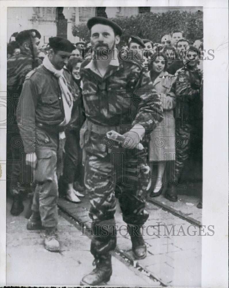 1960 Pierre Lagailllarde, one of the leaders of revolt in Algiers.-Historic Images