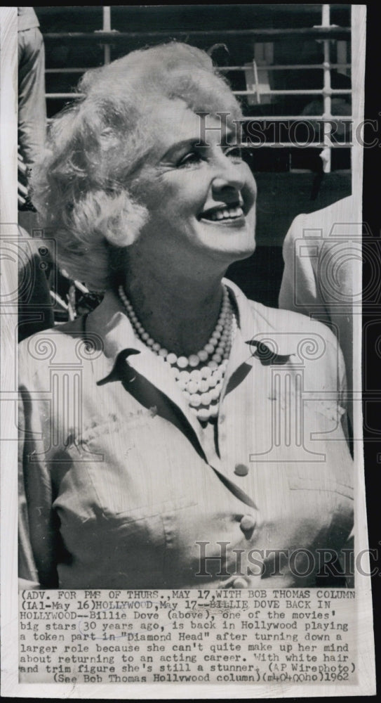 1962 Billie Dove, Actress in "Diamond Head"-Historic Images