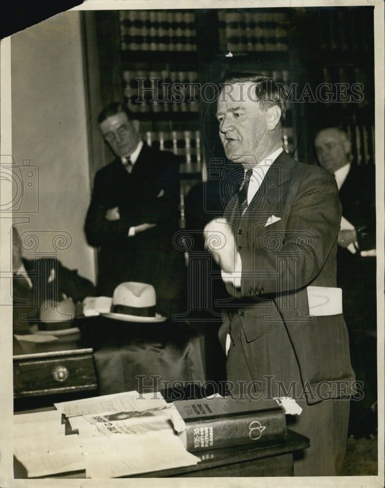 1938 Francis Coyne Makes Speech at State House-Historic Images