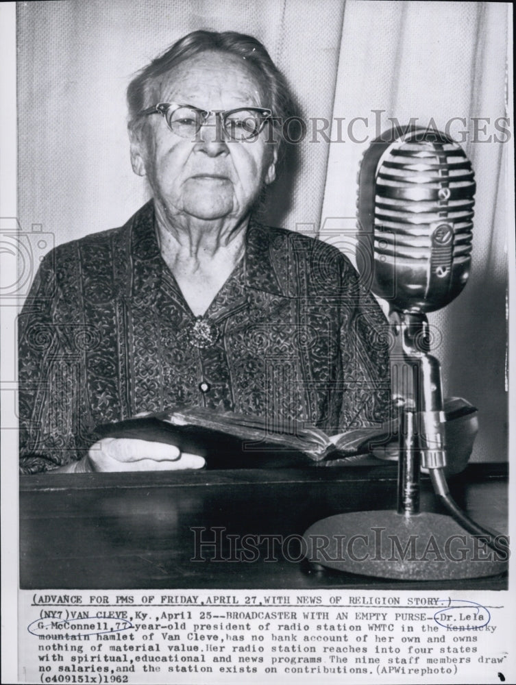 1962 Dr. Leln  McConnell,Pres. of Radio station WMTC in Kentucky.-Historic Images