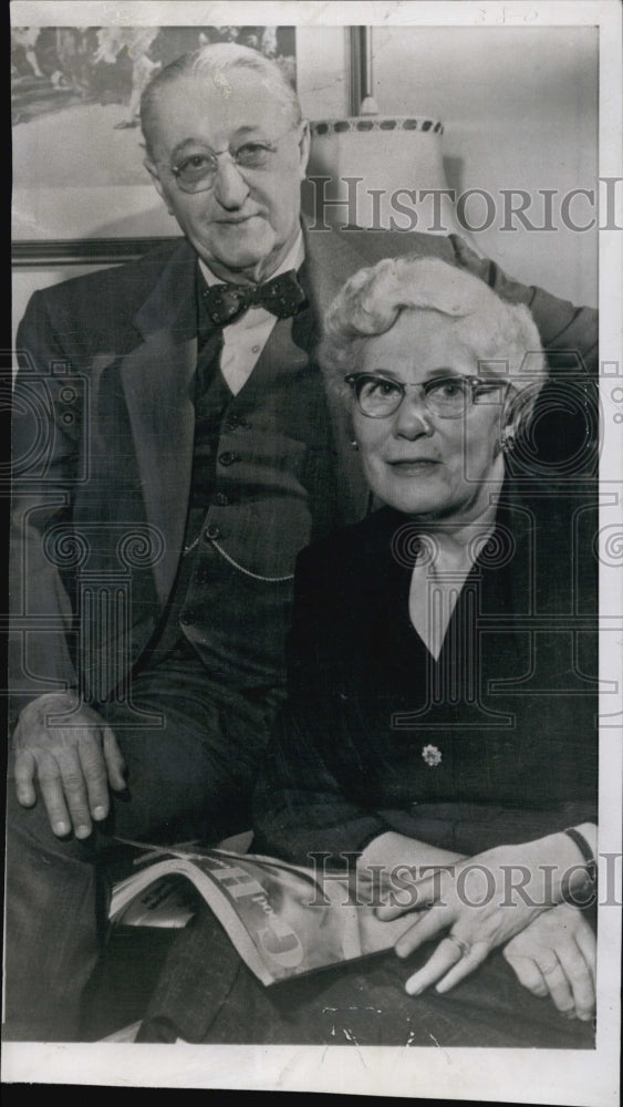 1956 Mr. and Mrs E.C. Daniel Sr, in-laws of Pres &amp; Mrs.Harry Truaman-Historic Images