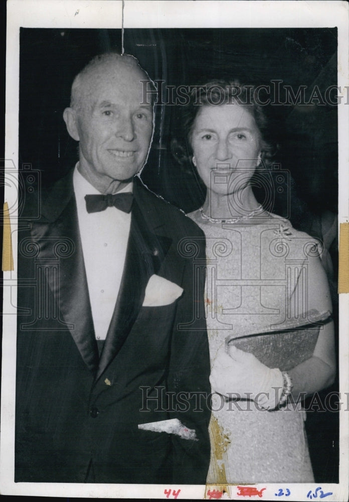 1967 Mr. &amp; Mrs. Hugh D. Auchinloss attend the Tiffany Ball-Historic Images