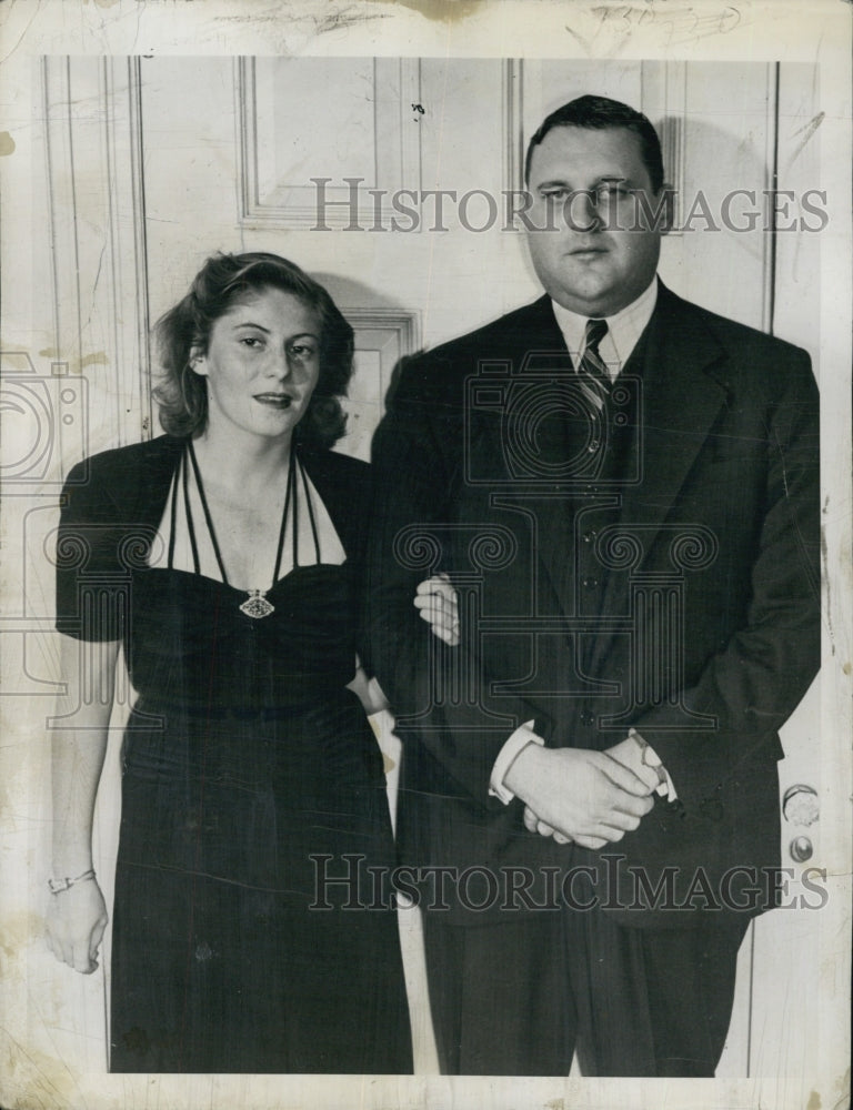 1944 John Jacob Astor III with bride to be Gertrude Gretsch-Historic Images