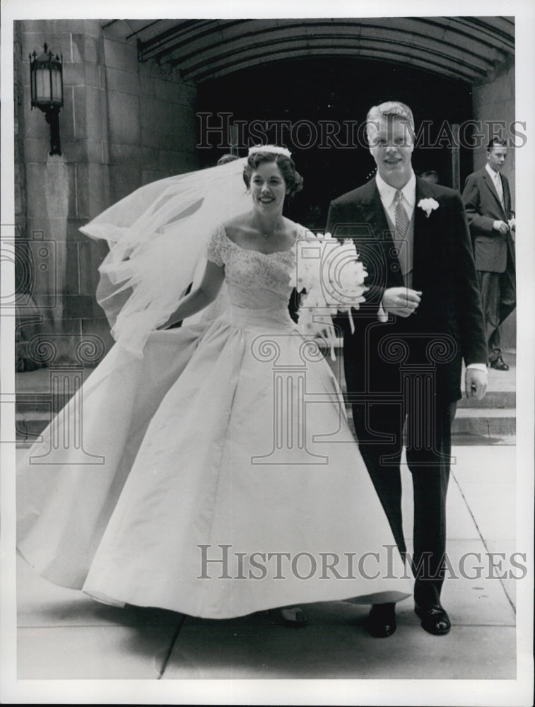 1956 Mr.William Astor and Ms. Charlotte Ann Fisk, Wedding.-Historic Images