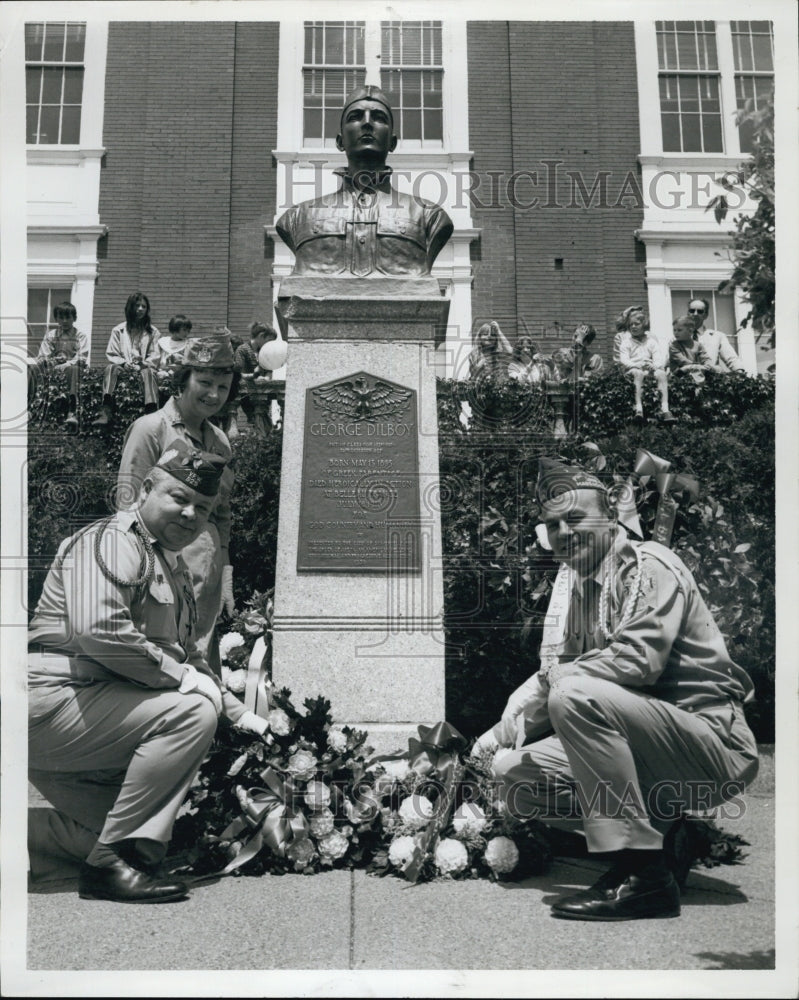 1970 Bust of George Dilboy at Somerville City Hall Congressional Med-Historic Images