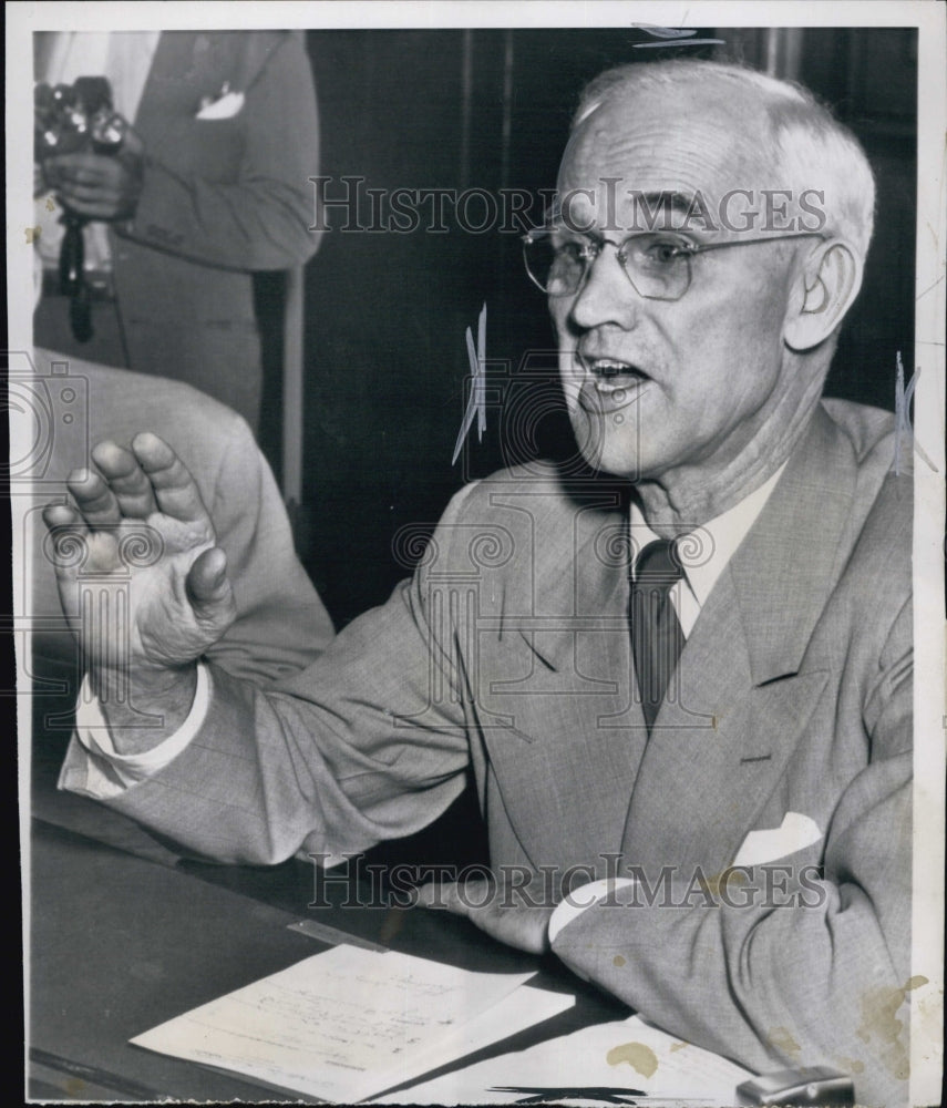 1954 Sen. Arthur Watkins on public hearings for Sen. Joseph McCarthy-Historic Images