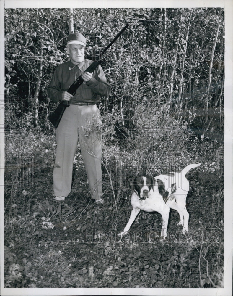 1953 Maines Fish & Game Commissioner Roland Cobb & Pepper his Dog-Historic Images