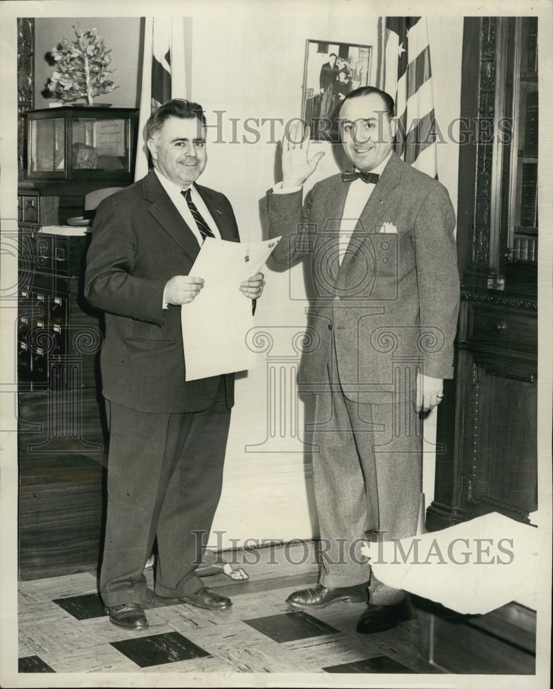 1954 Rep.Michael  J. Simonelli oath toSec. Edward Cronin.-Historic Images