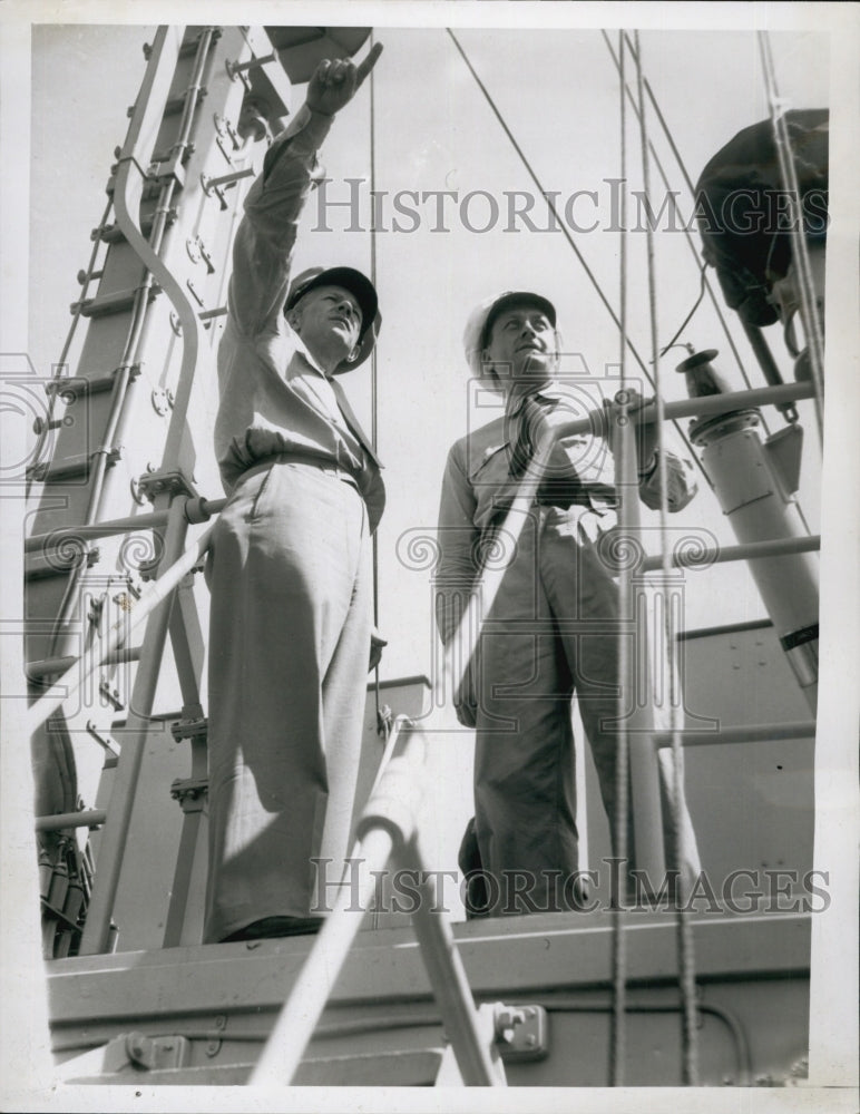 1953 Lt Roland L Loper USN of Ship Delivery POint Capt Hutereau-Historic Images