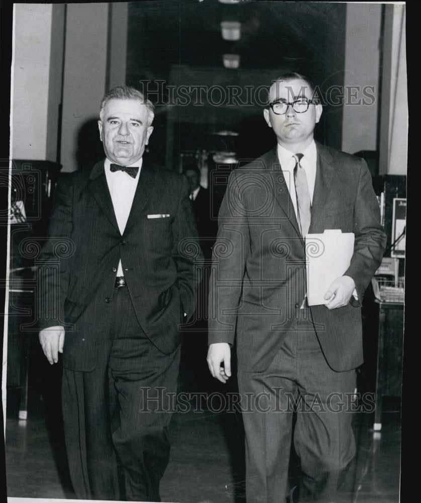 1962 MPA's Joseph P.Silverio arrives with  Harold Hesnes.-Historic Images
