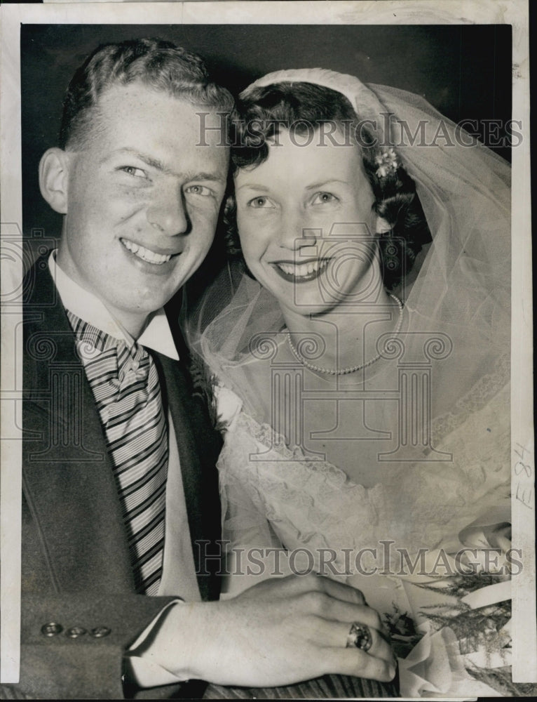 1952 Sgt. Charles E. Sylvester and bride Janet Connolly.-Historic Images