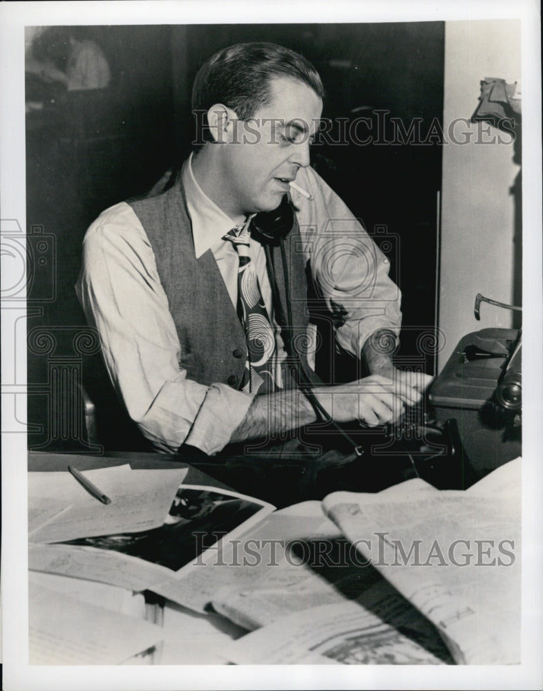 1949 Bob Sloane Narrator of NBC&#39;s &quot;Big Story&quot;-Historic Images