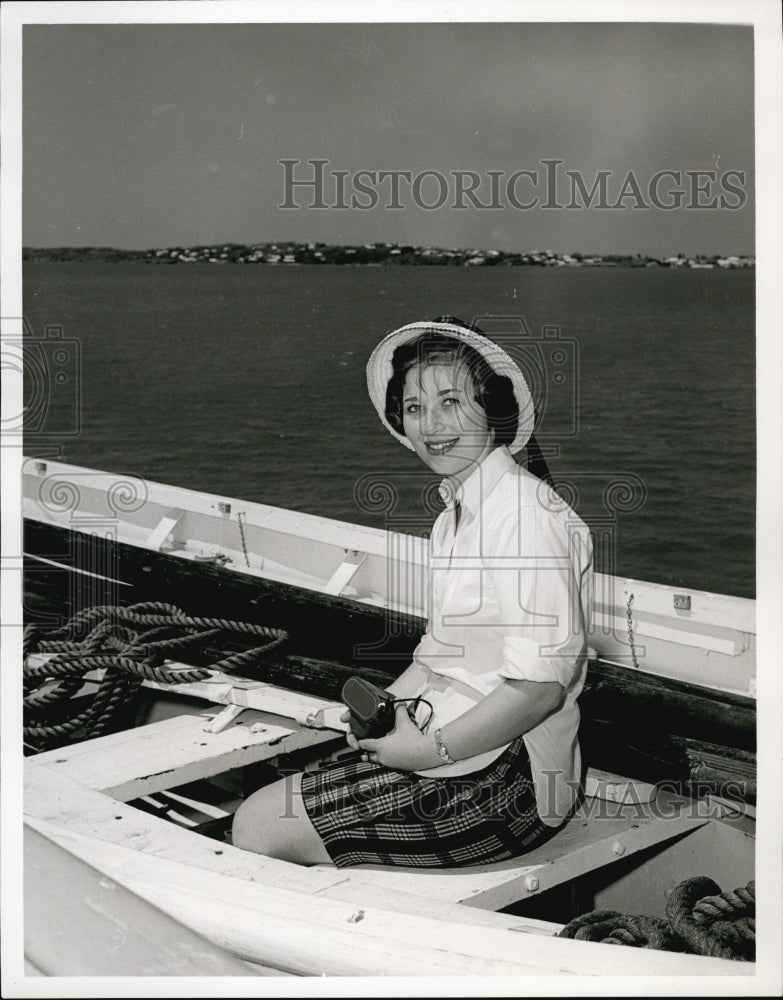 Miss Mary Lee Slosberg of Vermont College on vacation in Bermuda-Historic Images
