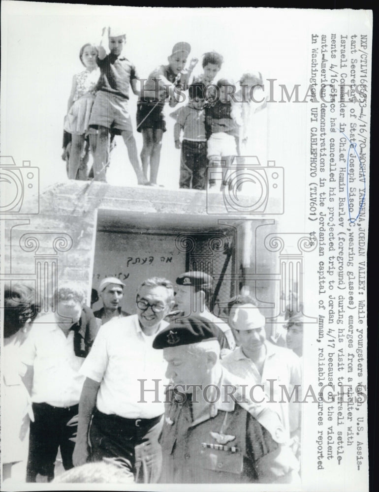 1970 US Assistant Secretary of State Joseph Sisco in Jordan Valley-Historic Images