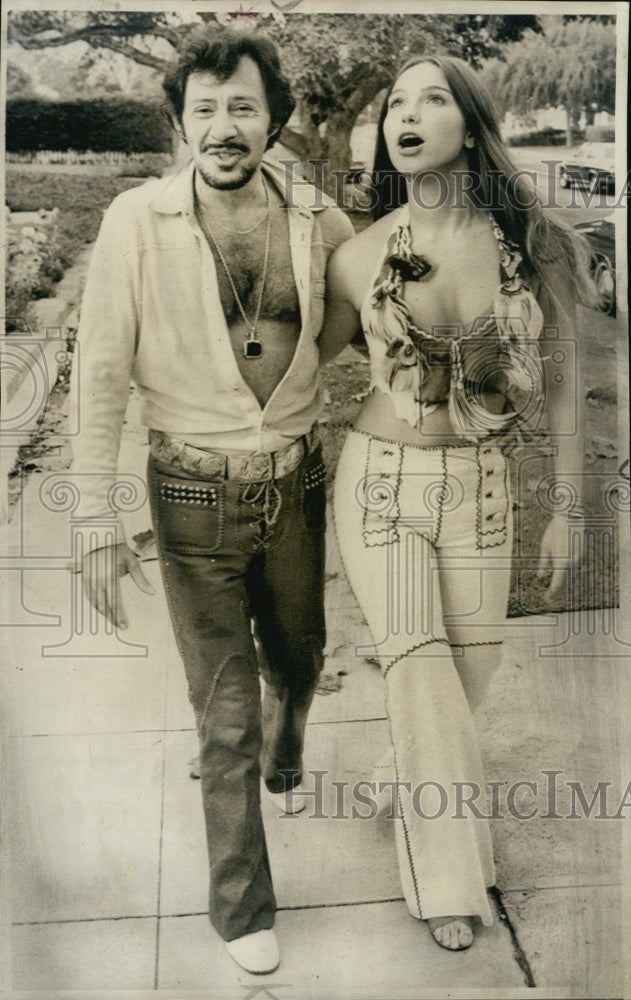 1975 Singer Eddie Fisher & New Wife Terry Richard in Los Angeles-Historic Images