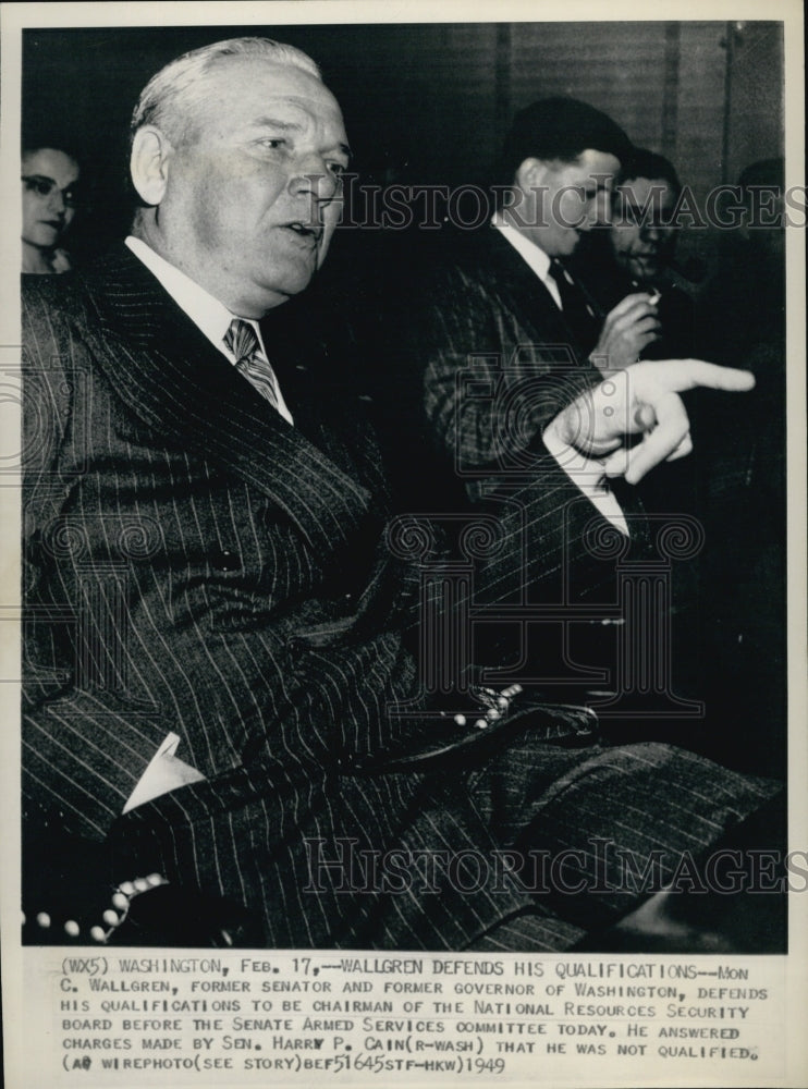 1949  Mon Wallgren Pres Trumans Nominee for National Security Board-Historic Images