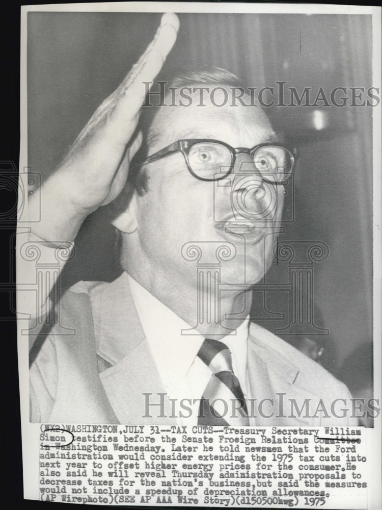 1975 William Simon, U.S. Secretary of the Treasury in DC-Historic Images